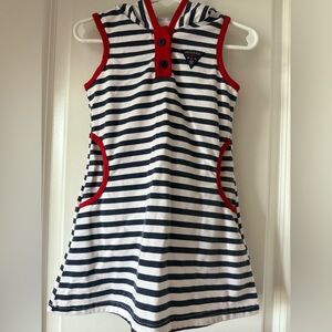 Bambini Striped Navy and White Kids Casual Dress - Size 3T - Preloved